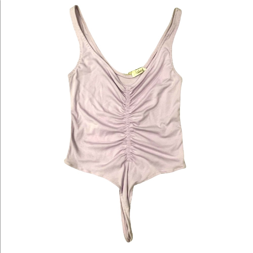 NWOT Open Edit Lilac rusched bodysuit